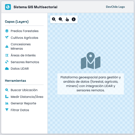 Sistema GIS geoespacial Chile - Developers Chile